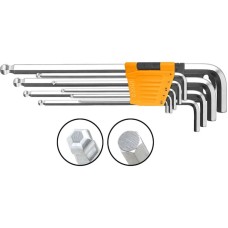 Altıbucaqlı açarlar dəsti Ingco HHK12092, 9 əd