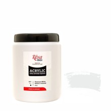 Akril boya Rosa Studio 401 Titanium White, titan ağ, 1000 ml
