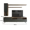 Стенд для ТВ 12115668, 160x40x60 см, антрацит-коричневый Стенд для ТВ 12115668, 160x40x60 см, антрацит-коричневый