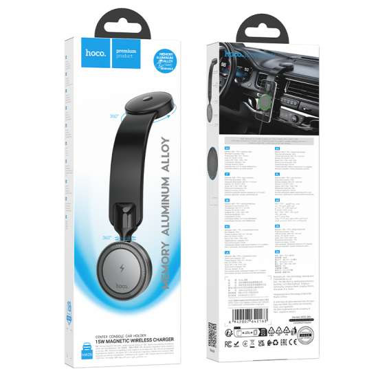 Держатель телефона с магнитной беспроводной зарядкой Hoco HW29 Держатель телефона с магнитной беспроводной зарядкой Hoco HW29