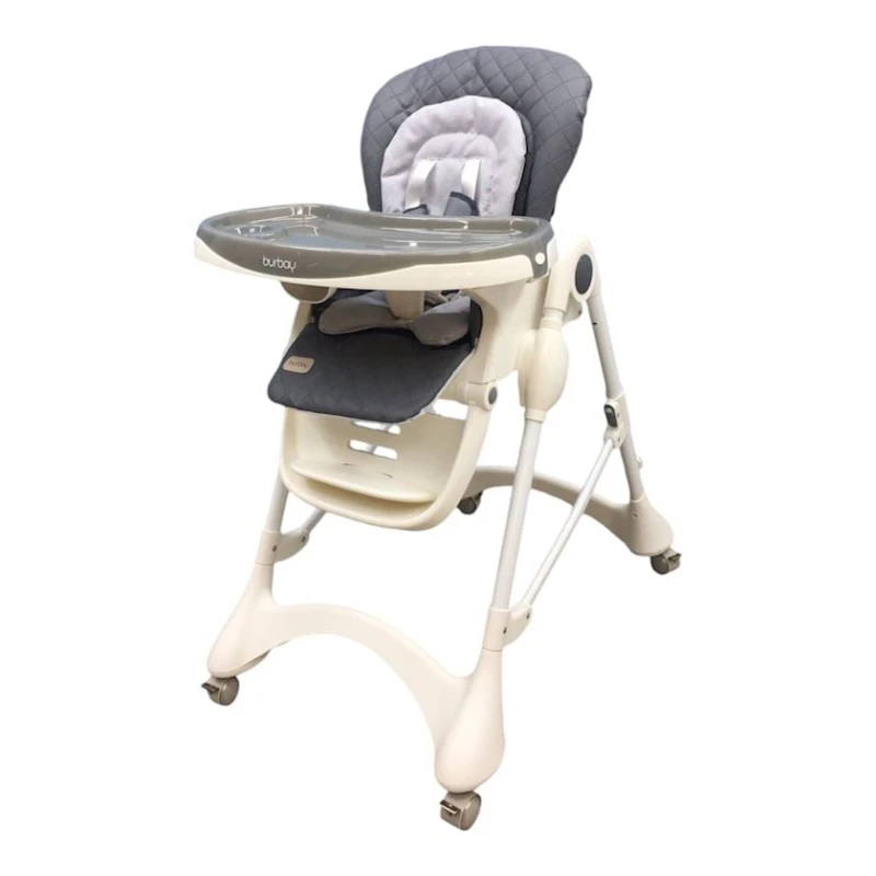 Детский стульчик для кормления Burbay TB-04121G, серый, 90x55x27 см, 4 месяца+