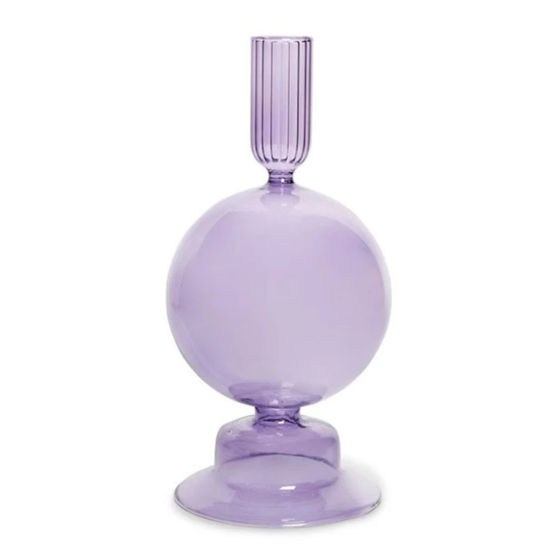 Подсвечник Hom-me стекло, Фиолетовый Подсвечник Hom-me стекло, Фиолетовый