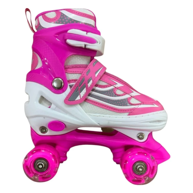 Роликовые коньки A609-2M, размер 37, розовые