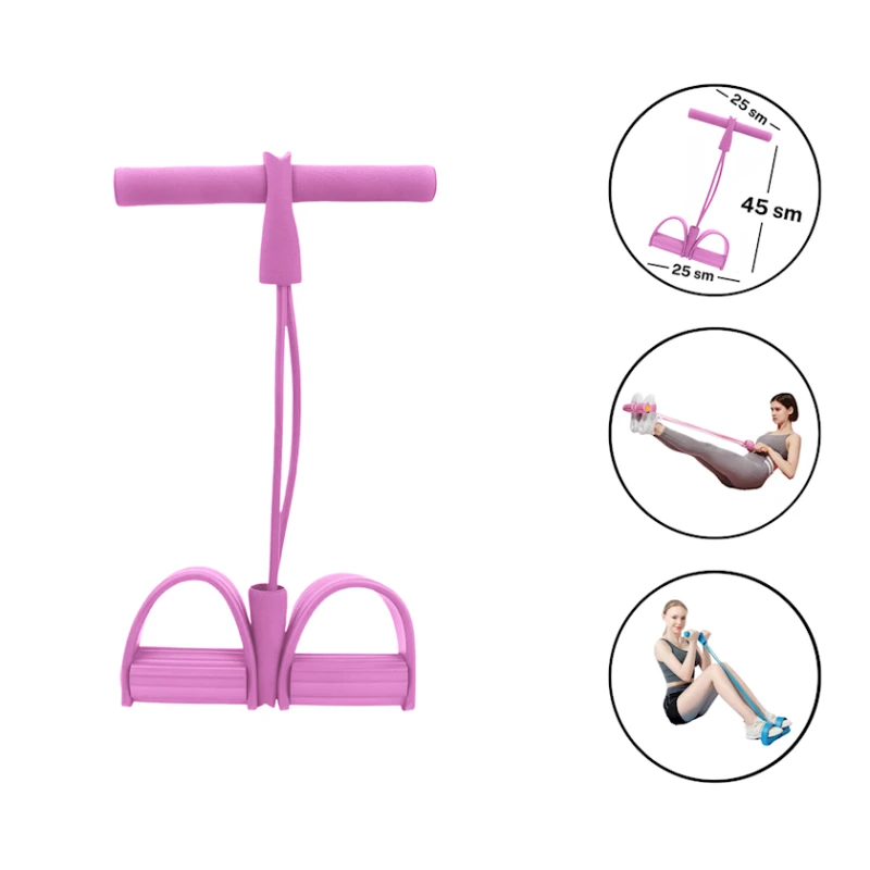 Çoxfunksiyalı trenajor Resistance band 1855 çəhrayı