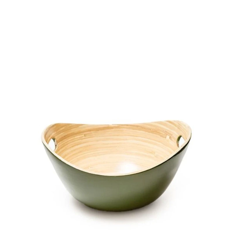Миска Hom-me 100262, 19.5x17x9.5 см, бамбук, зелёная Миска Hom-me 100262, 19.5x17x9.5 см, бамбук, зелёная