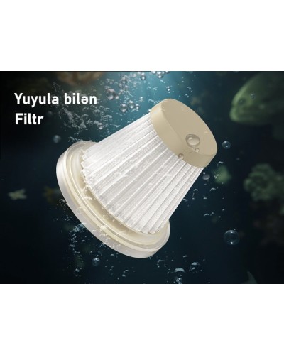 Avtomobil Üçün Simsiz əl tozsoranı Yesido VC08, 4000mAh, Type-C