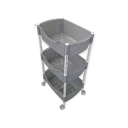 Этажерка Banis Arano трехэтажная, 44x77 см,серая Этажерка Banis Arano трехэтажная, 44x77 см,серая