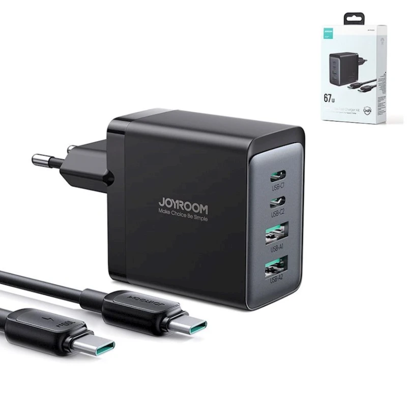 Сетевое зарядное устройство Joyroom TCG02 67W 2PD + USB Сетевое зарядное устройство Joyroom TCG02 67W 2PD + USB