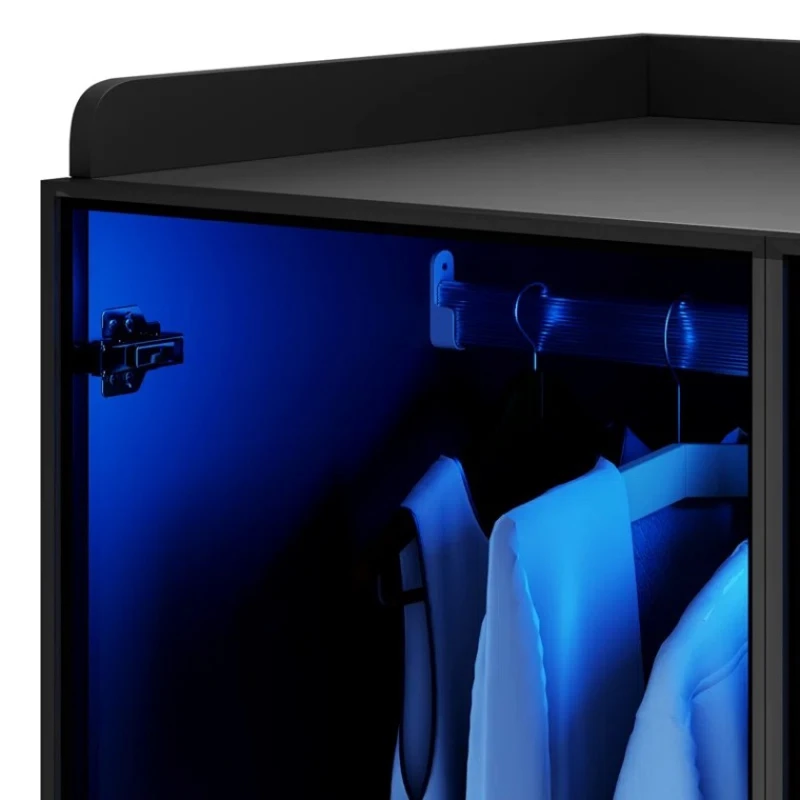 Шкаф Art Mebel Art-100-39, черный, 210х100х50 см Шкаф Art Mebel Art-100-39, черный, 210х100х50 см