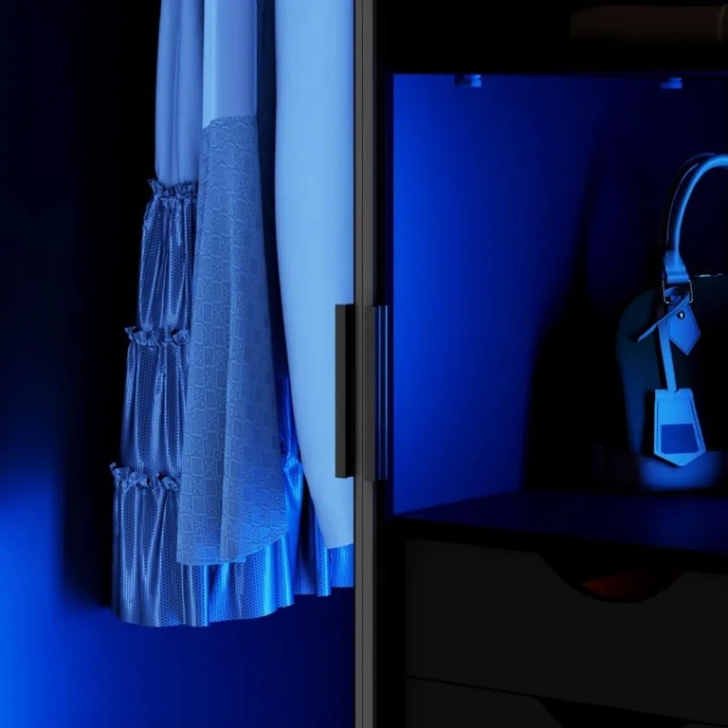 Шкаф Art Mebel Art-100-39, черный, 210х100х50 см Шкаф Art Mebel Art-100-39, черный, 210х100х50 см