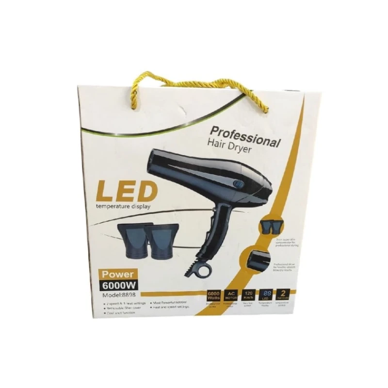 Фен Led 8898, Черный