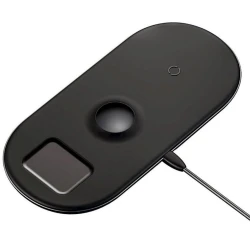 Беспроводное зарядное устройство Baseus Smart 3in1 Wireless Charger For Phone+Watch+Pods, Черный (6953156219410)