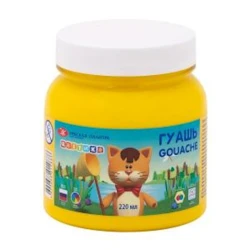 Гуашь Невская палитра Цветик, 220мл, желтый