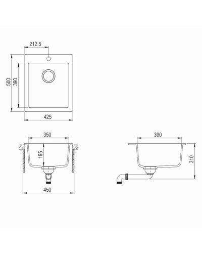 Mətbəx çanağı Aquasanita SQS 100-710