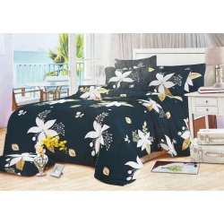 Yataq dəsti Luxe Cotton LX-MK-0013, mələfə 200x220 sm, yorğan üzü 200x220 sm, yastıq üzləri 50x70 sm, ikinəfərlik, satin, rəngbərəng