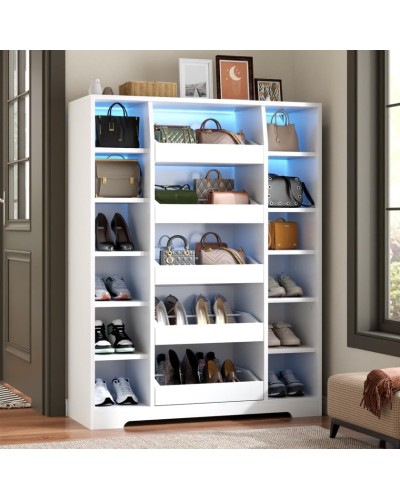 Ayaqqabı üçün tumba Art Mebel 85, laminat, ağ, 210х150х30 sm