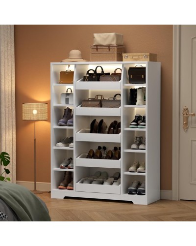 Ayaqqabı üçün tumba Art Mebel 85, laminat, ağ, 210х150х30 sm