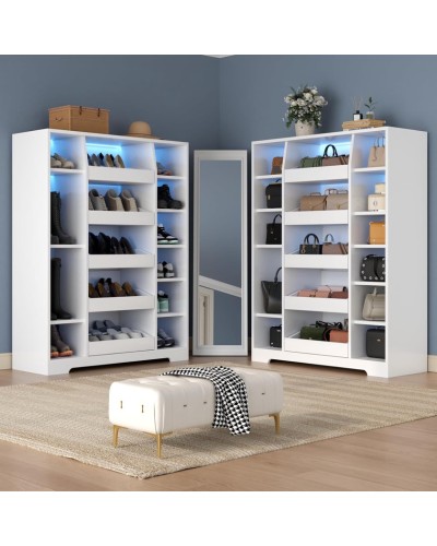 Ayaqqabı üçün tumba Art Mebel 85, laminat, ağ, 210х150х30 sm