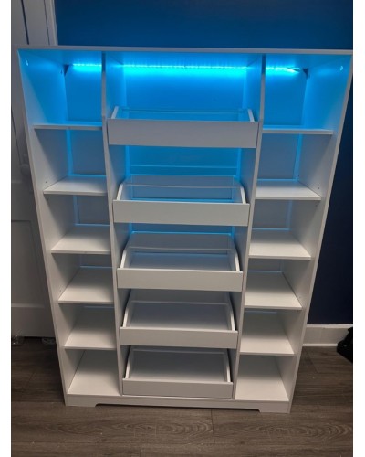 Ayaqqabı üçün tumba Art Mebel 85, laminat, ağ, 210х150х30 sm