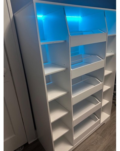 Ayaqqabı üçün tumba Art Mebel 85, laminat, ağ, 210х150х30 sm