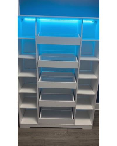 Ayaqqabı üçün tumba Art Mebel 85, laminat, ağ, 210х150х30 sm