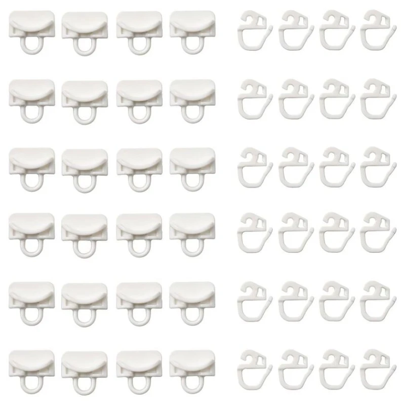 Крючки Ikea Vidga, пластик, белые, 24 шт Крючки Ikea Vidga, пластик, белые, 24 шт