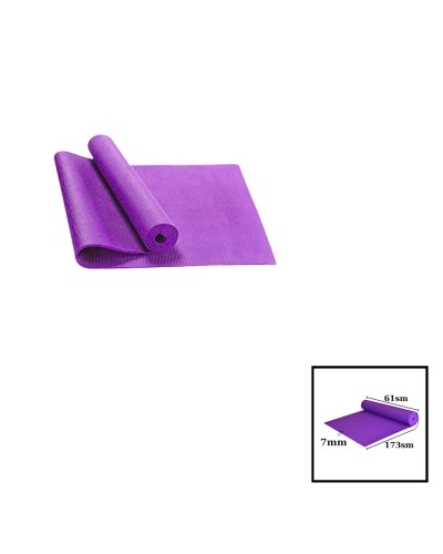 Yoqa üçün mat TPE Yoga Mat 173x61x0.7 sm, bənövşəyi