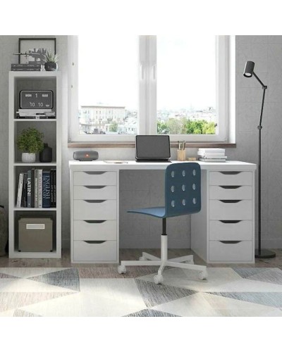 Yazı masası 3563_M2StolTumba6Roliki2Wh Ağ, LDSP, 75x55x140 sm