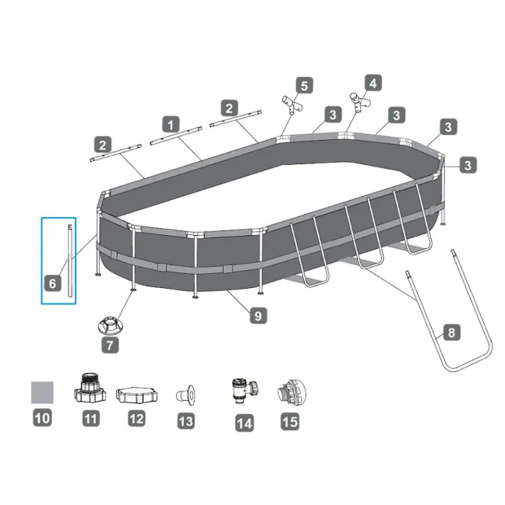 Hovuz üçün vertikal dayaq Bestway, qəhvəyi