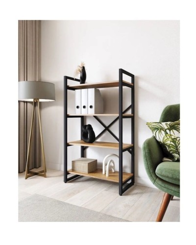 Stellaj 3563_LoftBruno4Votan, 68x34x118 sm, LDSP, qəhvəyi