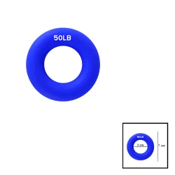 Bilək espanderi Gymnic, silikon, göy, 3x7 sm, 50 LB, 23 kq