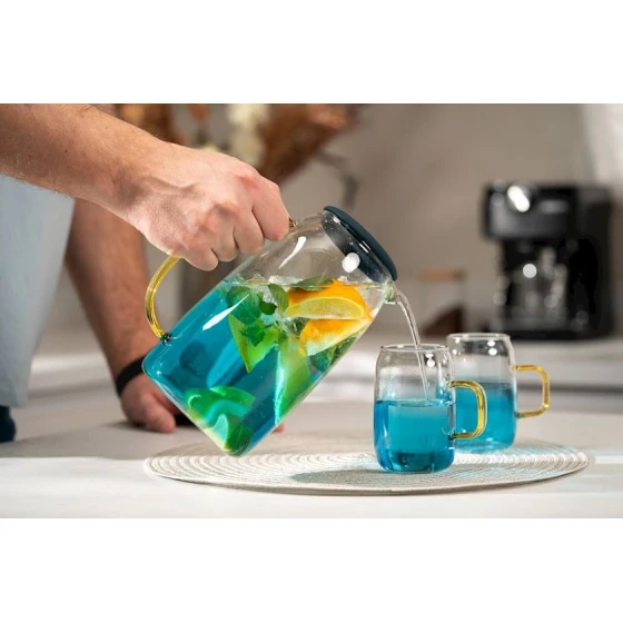 Набор чашек Ardesto Blue Atlantic AR2630BA, 2 шт, 300 мл, боросиликатное стекло, голубой