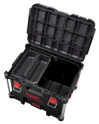 Qutu Milwaukee Packout Tool Box XL, 560x410x420 mm, qara