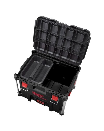 Qutu Milwaukee Packout Tool Box XL, 560x410x420 mm, qara