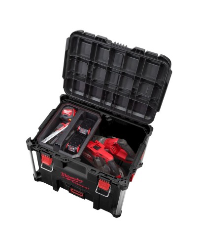 Qutu Milwaukee Packout Tool Box XL, 560x410x420 mm, qara