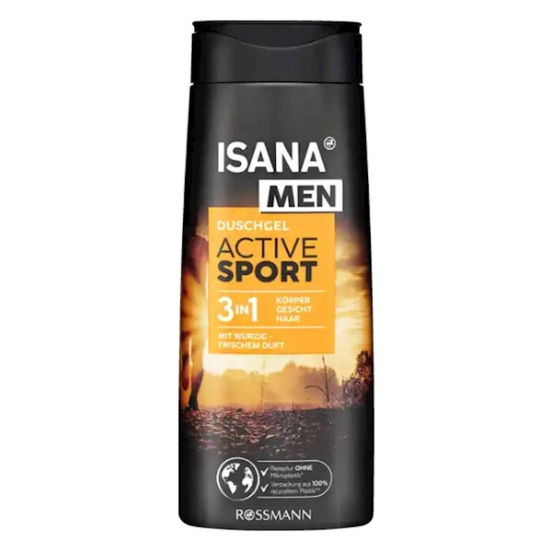 Гель для душа Isana Men 3в1 Active Sport 300 мл