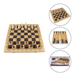 Шахматы + шашки + нарды (3 в 1), дерево, бежевые, 40х40 см Шахматы + шашки + нарды (3 в 1), дерево, бежевые, 40х40 см
