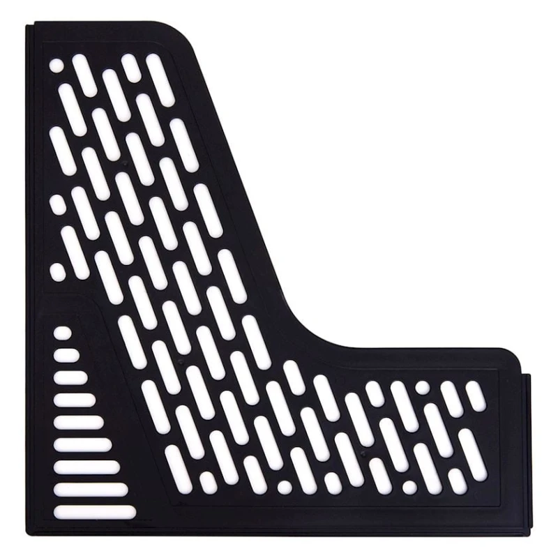 Вертикальный лоток для документов Deli 9845, пластик, черный, 3 отделения