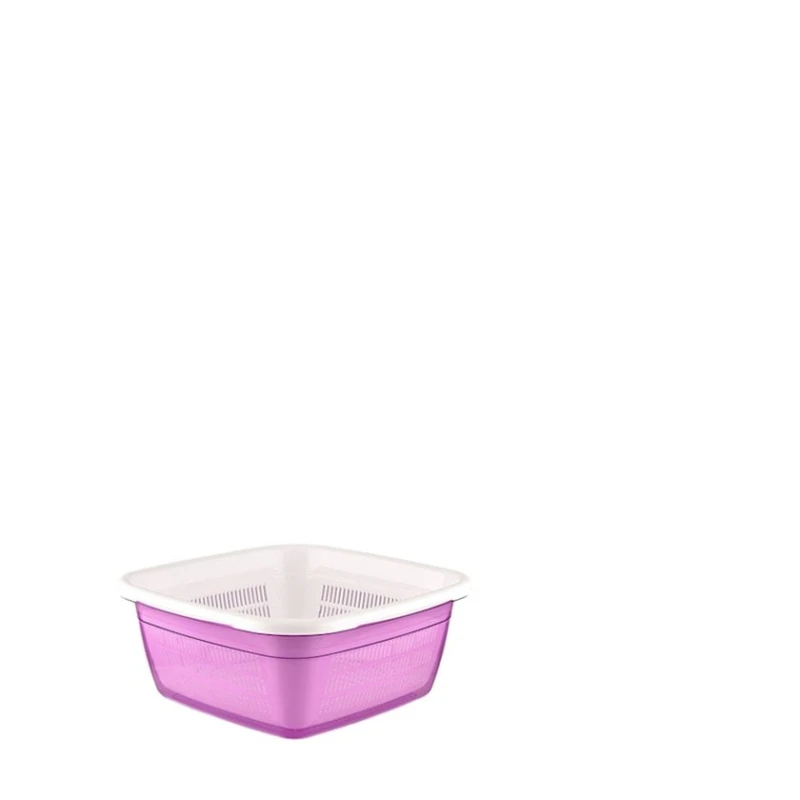 Дуршлаг с миской Hobby life 031077, 2.3 л, пластик, розовый Дуршлаг с миской Hobby life 031077, 2.3 л, пластик, розовый