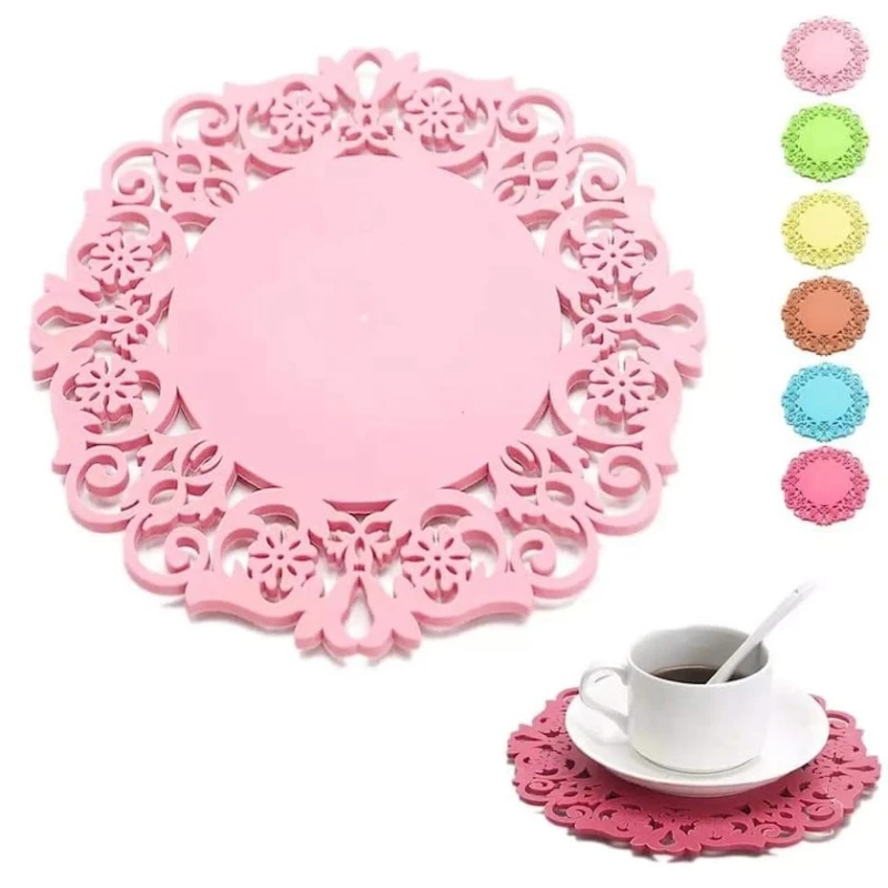 İsti əşyalar üçün sini HMSD_K583, 15 sm, çəhrayı, 2 əd