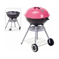 Барбекю Koopman на ножках с круглой крышкой, 46см, розовый Барбекю Koopman на ножках с круглой крышкой, 46см, розовый