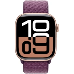 Ağıllı saat Apple Watch Series 10 GPS 46mm Rose Gold Aluminium Case with Plum Sport Loop (Rəsmi zəmanət)