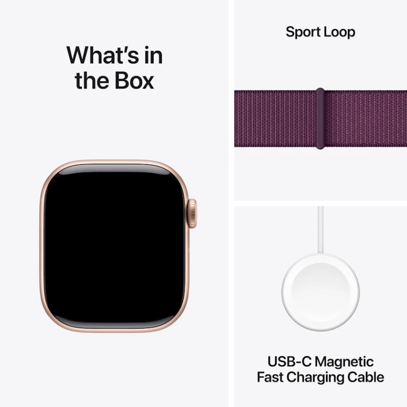 Умные часы Apple Watch Series 10 GPS 46mm Rose Gold Aluminium Case with Plum Sport Loop (Официальная гарантия) Умные часы Apple Watch Series 10 GPS 46mm Rose Gold Aluminium Case with Plum Sport Loop (Официальная гарантия)