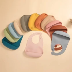 Нагрудник SO00001DG, 6+ мес, силиконовый, зеленый Нагрудник SO00001DG, 6+ мес, силиконовый, зеленый