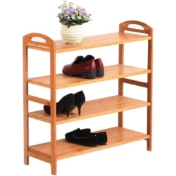 Стеллаж для обуви NH_5454FS28, бамбук, коричневый, 26х60х68 см