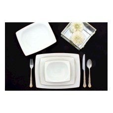 Nahar dəsti Porland Riva 04PLM005425, 24 parça, 6 nəfərlik, farfor, ağ
