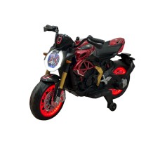 Uşaq elektrik motosikli MT800QRM, 5+ yaş, qara/qırmızı