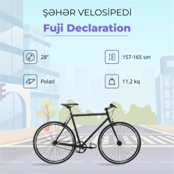Şəhər velosipedi Fuji Declaration, Size: XS/S, 49 sm, 28