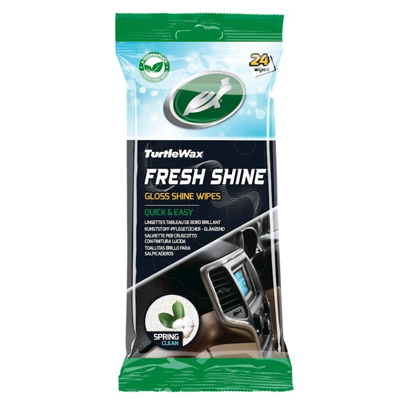 Влажные салфетки для очищения и защиты панели приборов Turtle Wax Fresh Shine Gloss Wipes 24 шт Влажные салфетки для очищения и защиты панели приборов Turtle Wax Fresh Shine Gloss Wipes 24 шт