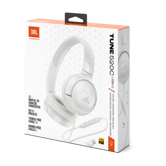 Проводные наушники JBL Tune 520C USB-C White